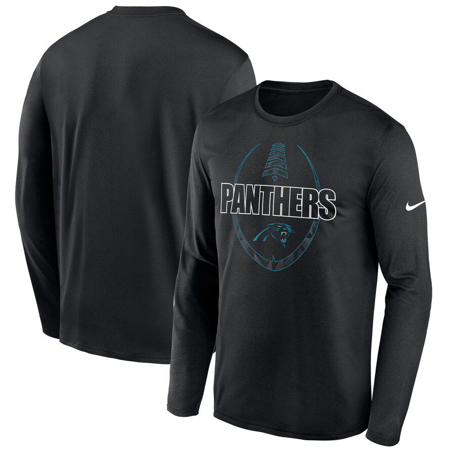Men Carolina Panthers Black Nike Icon Legend Performance Long Sleeve T-Shirt